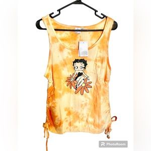 Women's Betty Boop Plus Size Cinched Graphic Tank Top